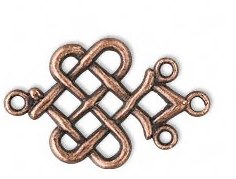 Antique copper celtic charm connector