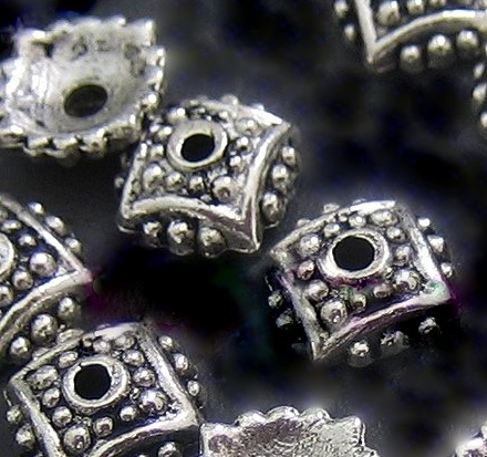 Bali Style square bead cap 12/pk Code: C-195