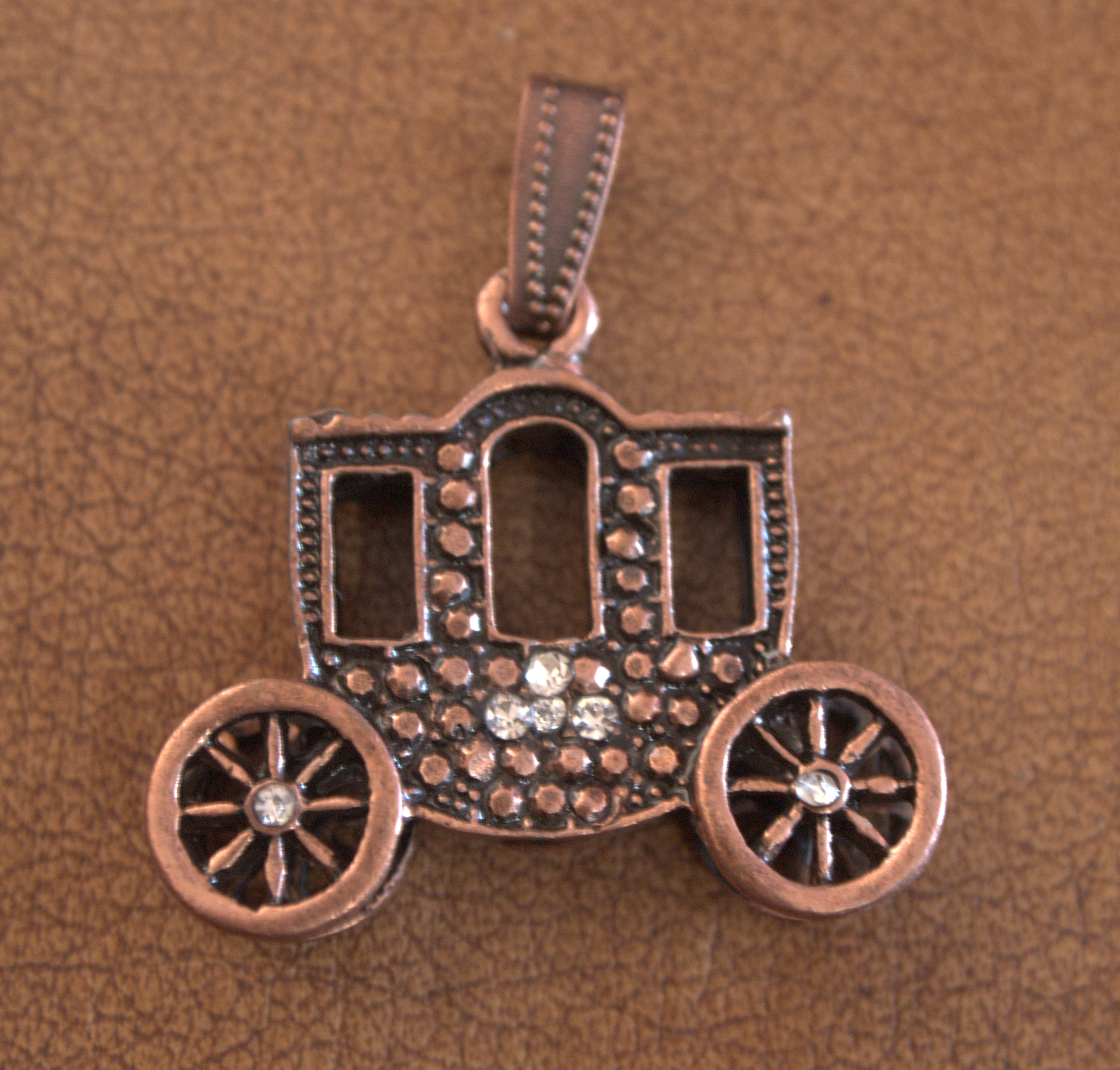 Copper Stagecoach Charm 1/pk