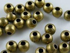 Round Bronze Beads +100/pk 