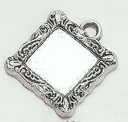 Silver square frame 